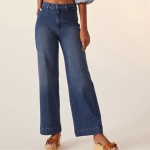 Anthropologie Pilcro Women's High Waisted Flare Dark Wash Denim Jeans Size 26